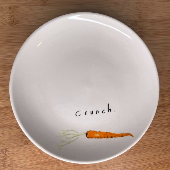 Rae Dunn Magenta Easter Plates Bunny Hop Basket Hunt Chick Chirp Carrot Crunch - Picture 5 of 9